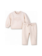Tuta per neonata Chloé Kids rosa con stampa logo sul davanti C21348 46J CHLOE' KIDS 
