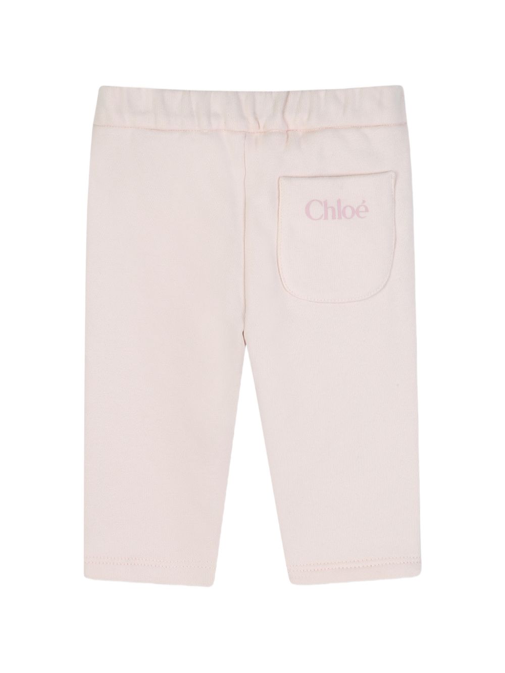 Tuta per neonata Chloé Kids rosa con stampa logo sul davanti C21348 46J CHLOE' KIDS 