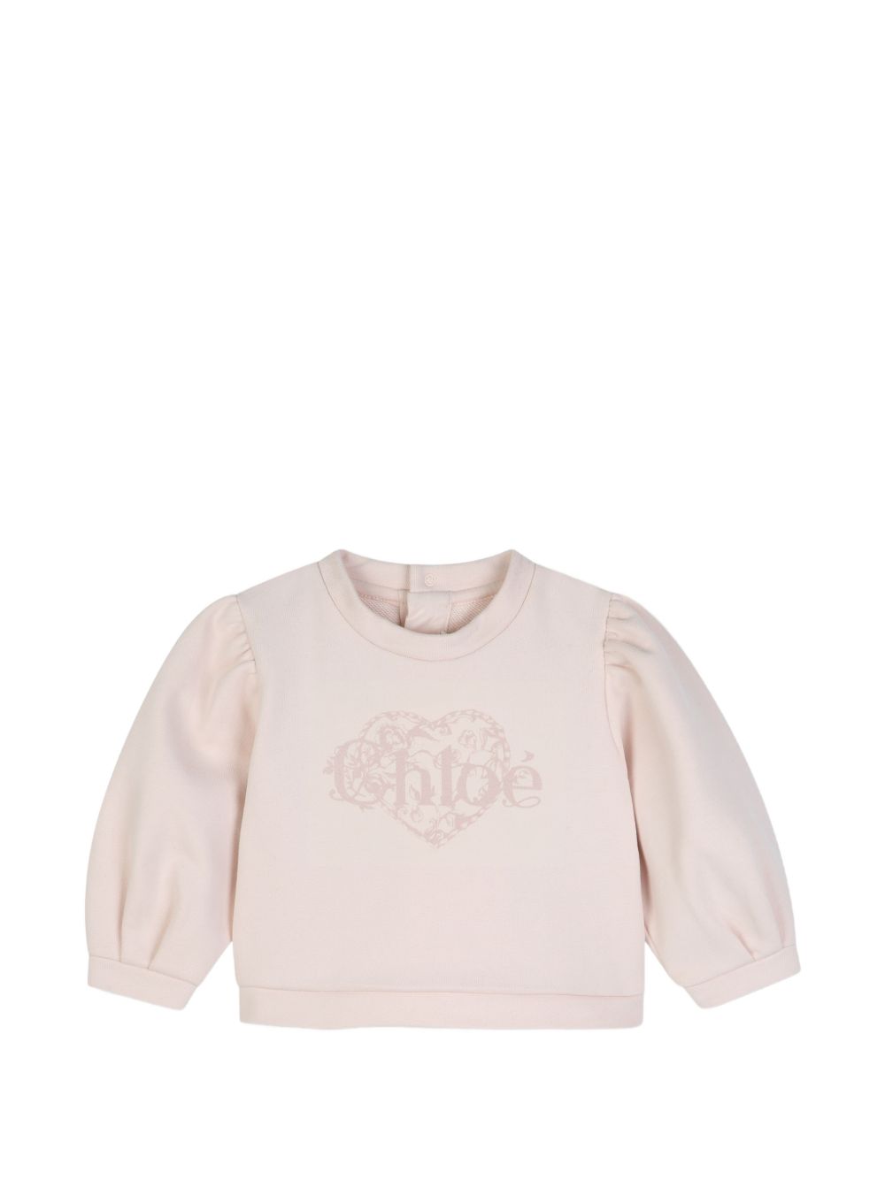 Tuta per neonata Chloé Kids rosa con stampa logo sul davanti C21348 46J CHLOE' KIDS 