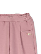 Pantaloni sportivi per neonata Chloè Kids rosa con placca logo C21349 48W CHLOE' KIDS 