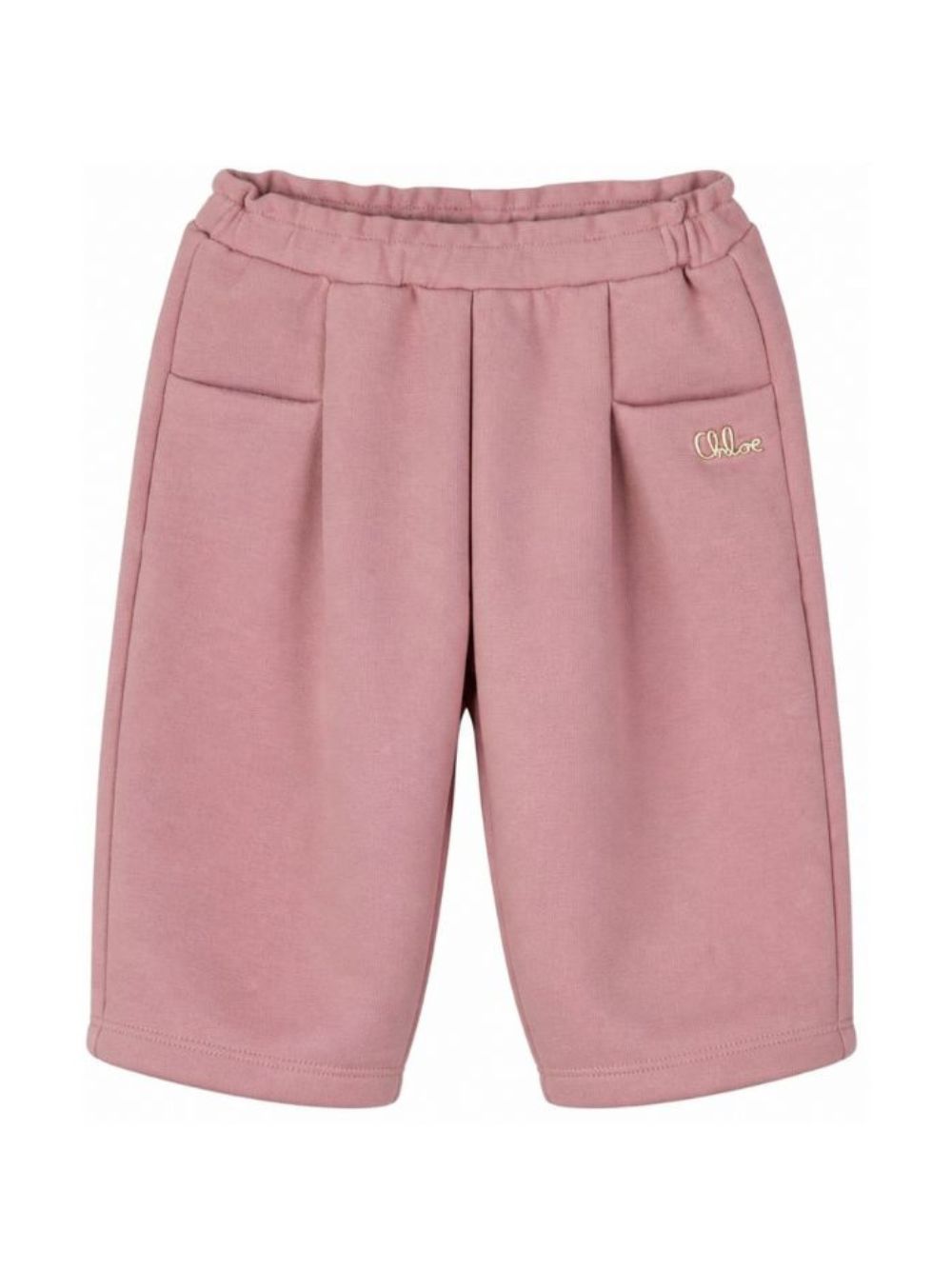 Pantaloni sportivi per neonata Chloè Kids rosa con placca logo C21349 48W CHLOE' KIDS 