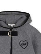 Cappotto per neonata Chloé Kids grigia con maniche raglan C21355 A46 CHLOE' KIDS 