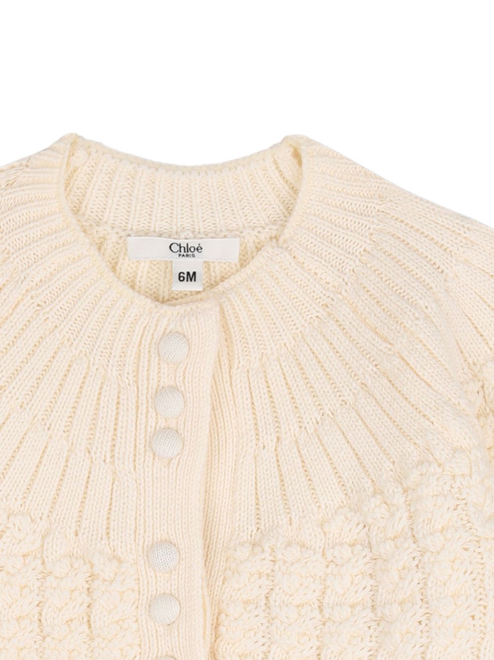 Cardigan per neonata Chloé Kids beige con abbottonatura frontale C21361 148 CHLOE' KIDS 