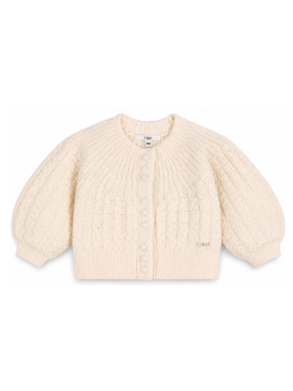 Cardigan per neonata Chloé Kids beige con abbottonatura frontale C21361 148 CHLOE' KIDS 