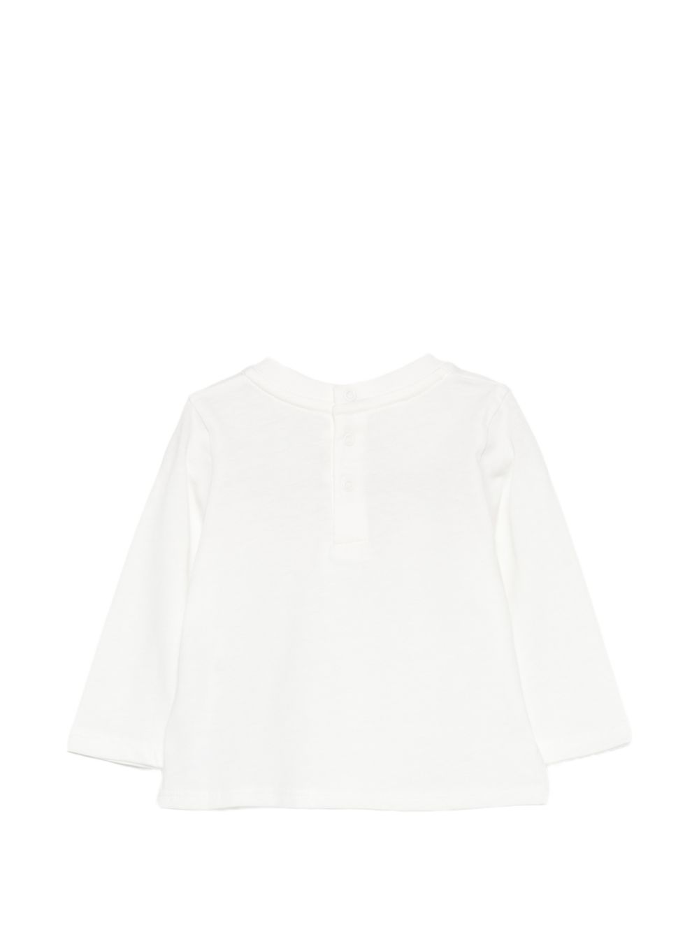 T-shirt per neonata Chloé Kids bianca con logo sul davanti C21362 117 CHLOE' KIDS 