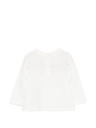 T-shirt per neonata Chloé Kids bianca con logo sul davanti C21362 117 CHLOE' KIDS 