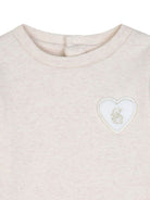 T-shirt per neonata Chloé Kids beige con applicazione a cuore sul petto C21363 B39 CHLOE' KIDS 