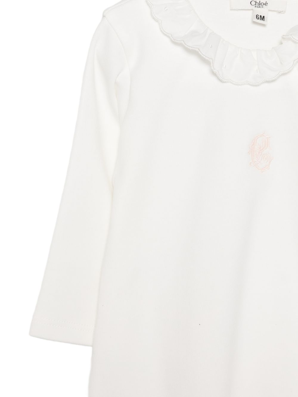Set Tutina, cappello e bavaglino per neonata Chloé Kids bianco con ruches C21367 117 CHLOE' KIDS 