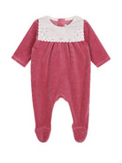 Tutina per neonata Chloé Kids rosa con finitura vellutata C21369 48S CHLOE' KIDS 