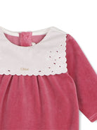 Tutina per neonata Chloé Kids rosa con finitura vellutata C21369 48S CHLOE' KIDS 