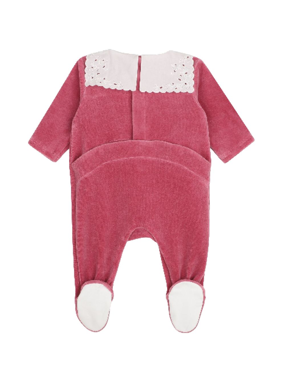 Tutina per neonata Chloé Kids rosa con finitura vellutata C21369 48S CHLOE' KIDS 