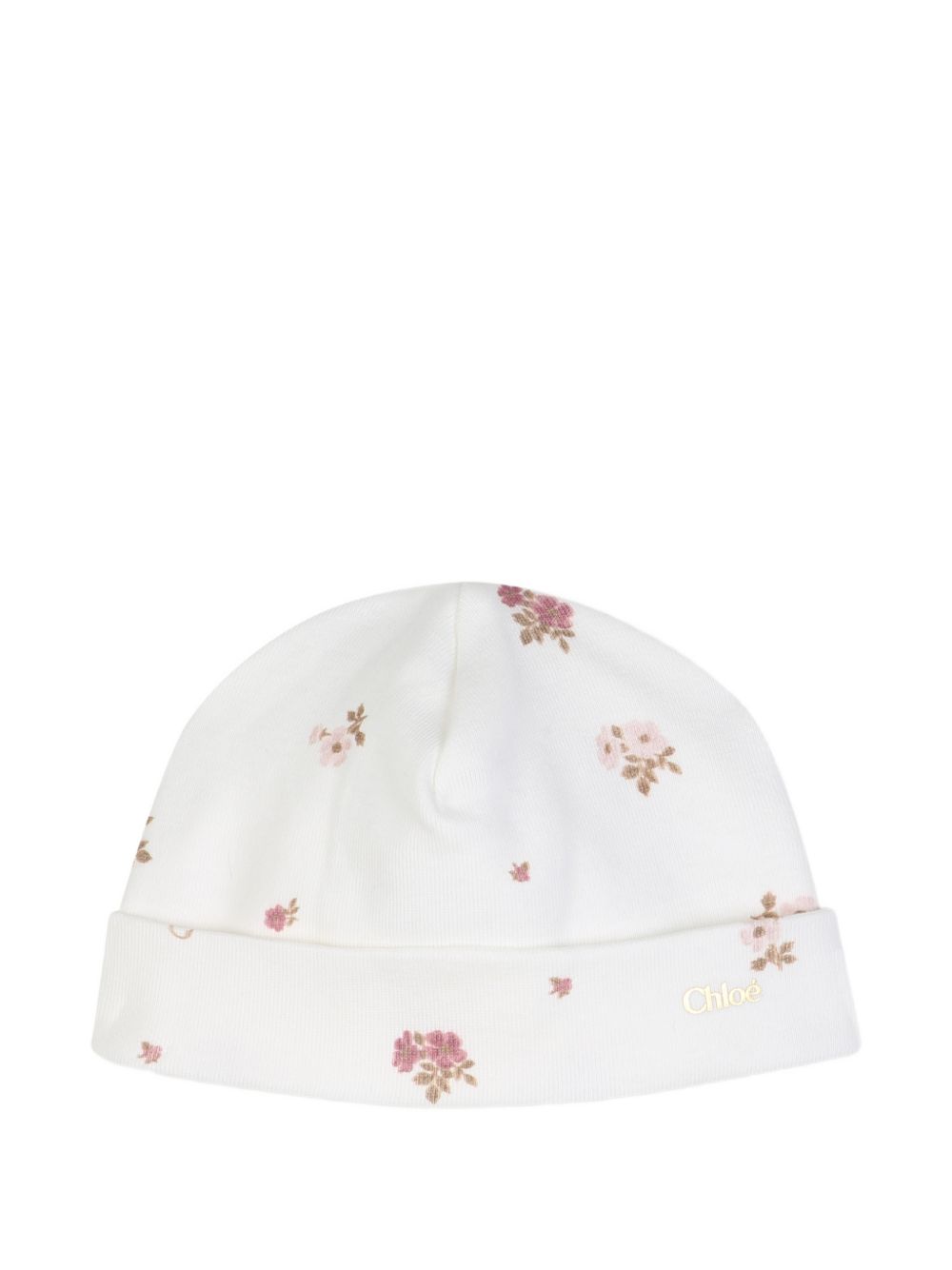 Set completo e cappellino per neonata Chloé Kids bianca con stampa a fiori C21370 117 CHLOE' KIDS 