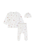Set completo e cappellino per neonata Chloé Kids bianca con stampa a fiori C21370 117 CHLOE' KIDS 