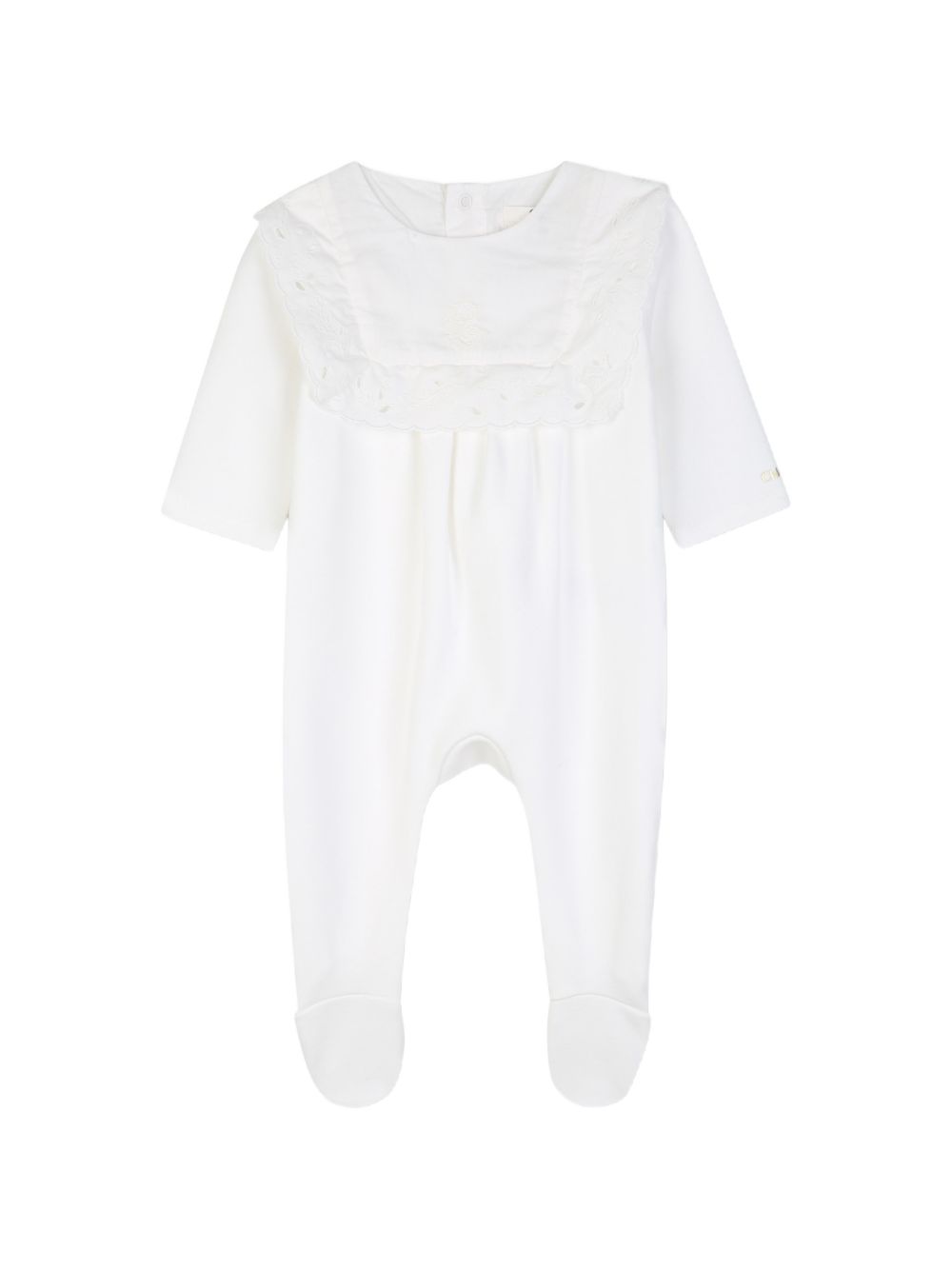 Set tutina e coperta per neonata Chloé Kids bianco con dettagli con ruches C21372 117 CHLOE' KIDS 