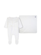 Set tutina e coperta per neonata Chloé Kids bianco con dettagli con ruches C21372 117 CHLOE' KIDS 