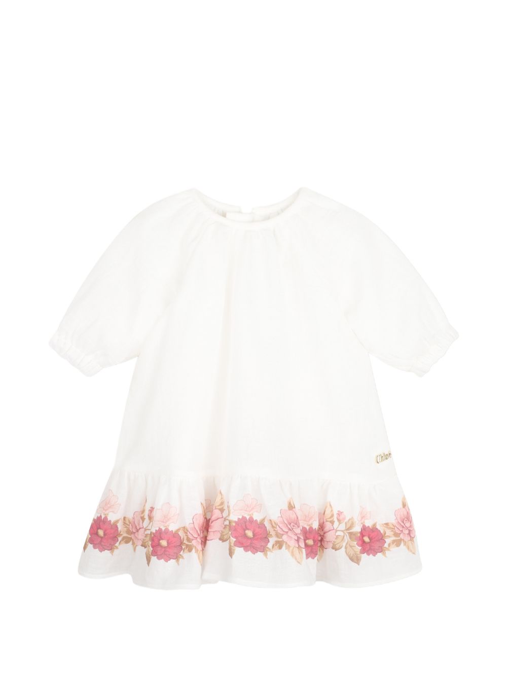 Set Abito e Pantaloni per neonata Chloé Kids bianco con stampa a fiori C21375 117 CHLOE' KIDS 