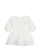 Set abito e fascia per neonata Chloé Kids bianco con decorazione con punto inglese C21377 117 CHLOE' KIDS 