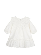 Set abito e fascia per neonata Chloé Kids bianco con decorazione con punto inglese C21377 117 CHLOE' KIDS 