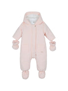 Tuta da neve per neonata Chloé Kids rosa con ricamo a fiori C21380 440 CHLOE' KIDS 