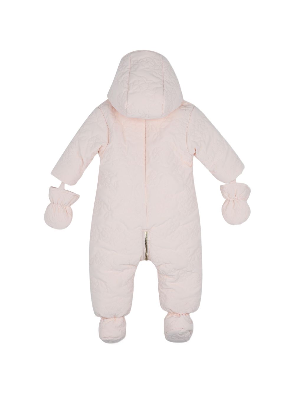 Tuta da neve per neonata Chloé Kids rosa con ricamo a fiori C21380 440 CHLOE' KIDS 