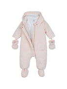 Tuta da neve per neonata Chloé Kids rosa con ricamo a fiori C21380 440 CHLOE' KIDS 