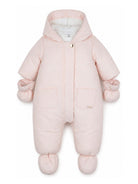 Tuta da neve per neonata Chloé Kids rosa con ricamo a fiori C21380 440 CHLOE' KIDS 