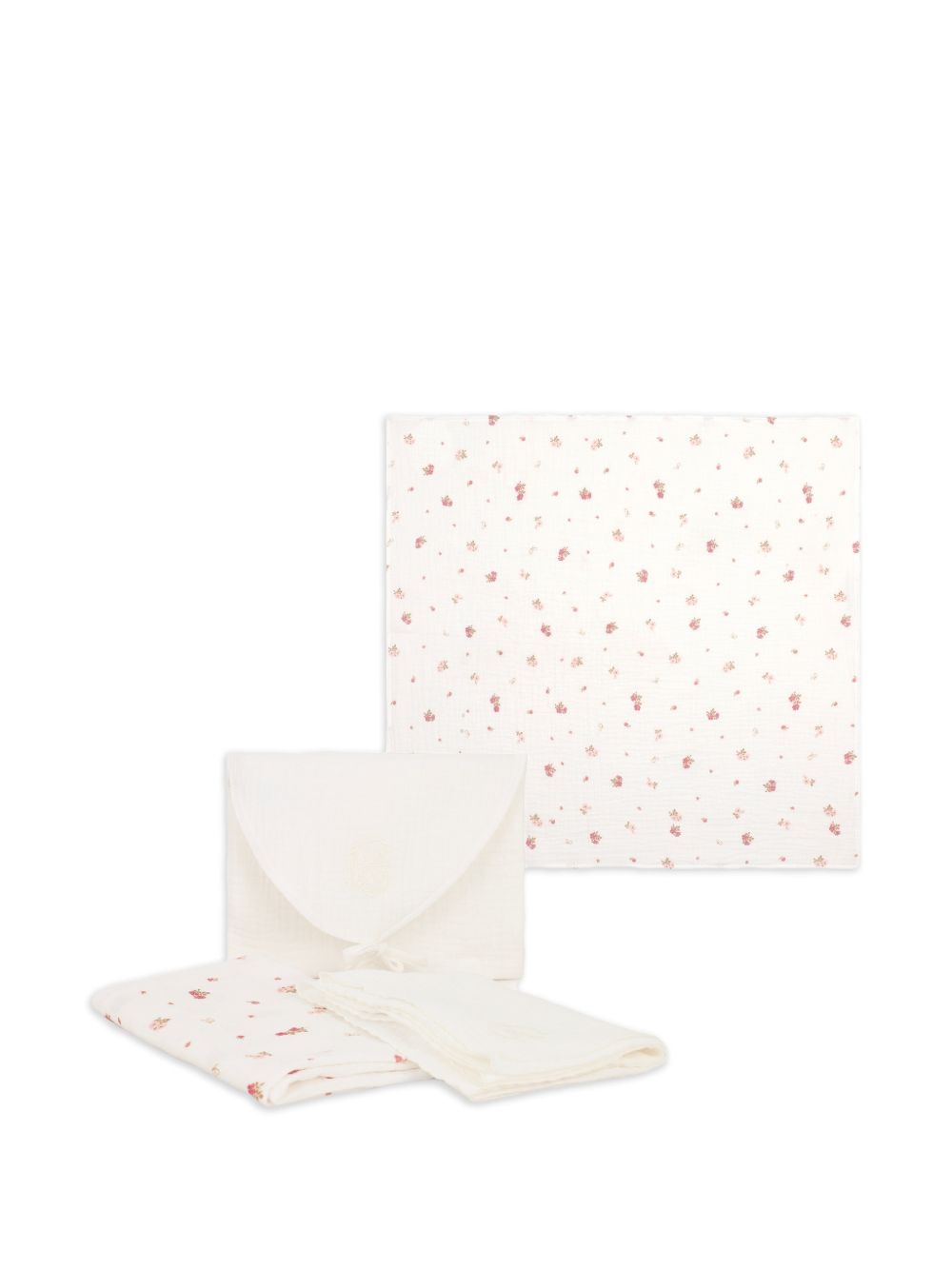 Set Coperta e Lenzuola per neonata Chloé Kids bianco con stampa a fiori C21381 117 CHLOE' KIDS 