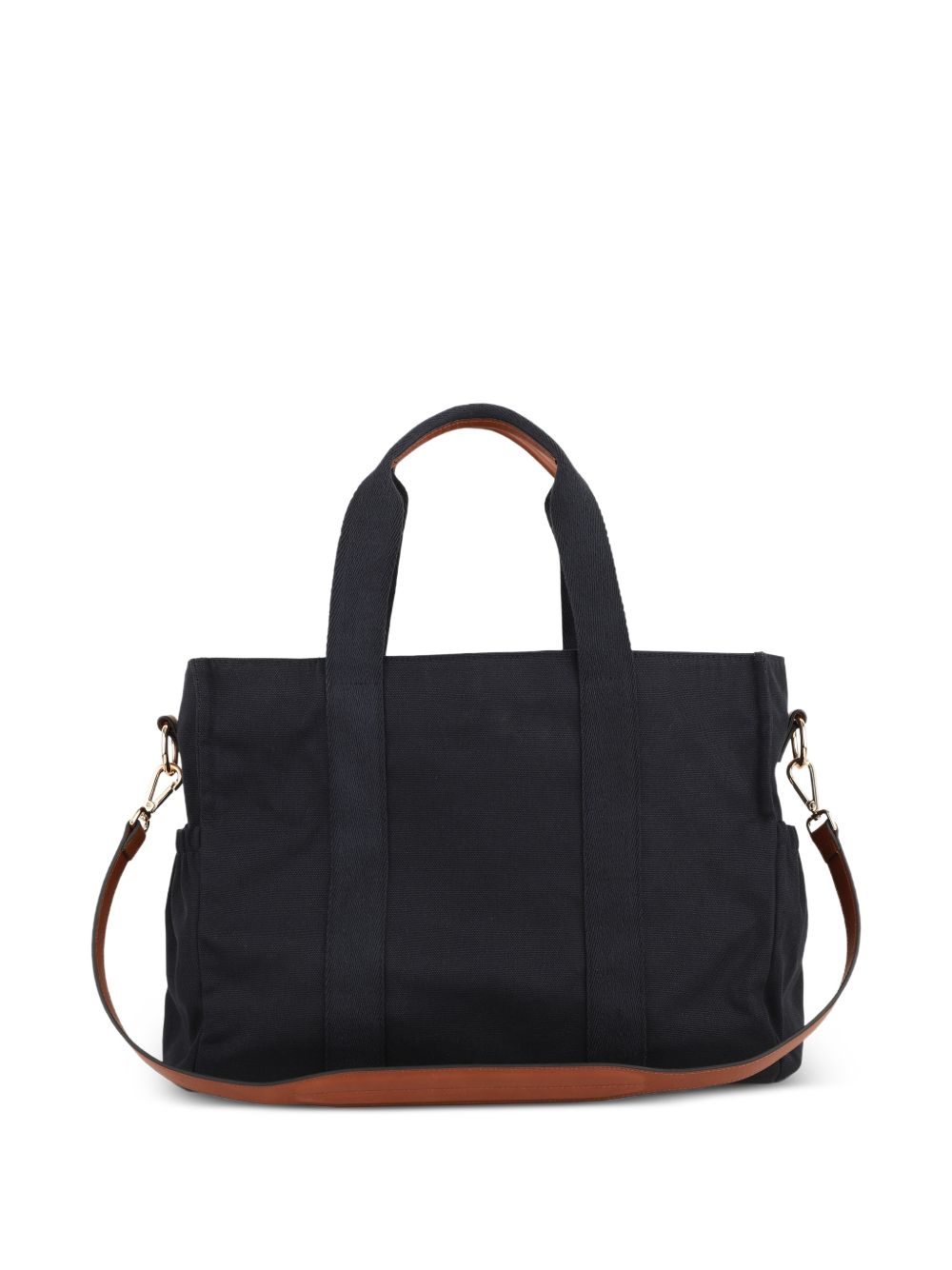 Borsa fasciatoio per neonata Chloè Kids nera con applicazione con logo sul davanti C21387 859 CHLOE' KIDS 