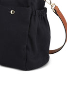 Borsa fasciatoio per neonata Chloè Kids nera con applicazione con logo sul davanti C21387 859 CHLOE' KIDS 