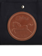 Borsa fasciatoio per neonata Chloè Kids nera con applicazione con logo sul davanti C21387 859 CHLOE' KIDS 