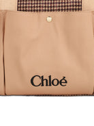 Borsa fasciatoio per neonata Chloé Kids beige con fantasia pied-de-poule C21388 Z67 CHLOE' KIDS 