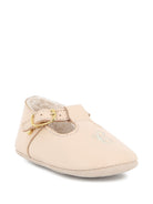 Slippers per neonata Chloé Kids tono neutro con shearling sintetico C21389 20E CHLOE' KIDS 