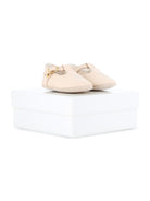 Slippers per neonata Chloé Kids tono neutro con shearling sintetico C21389 20E CHLOE' KIDS 