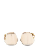 Slippers per neonata Chloé Kids tono neutro con shearling sintetico C21389 20E CHLOE' KIDS 