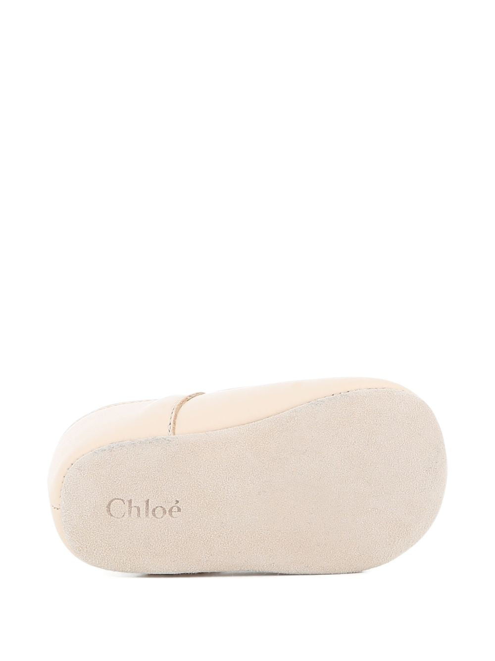 Slippers per neonata Chloé Kids tono neutro con shearling sintetico C21389 20E CHLOE' KIDS 