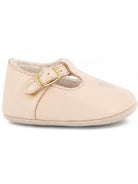 Slippers per neonata Chloé Kids tono neutro con shearling sintetico C21389 20E CHLOE' KIDS 