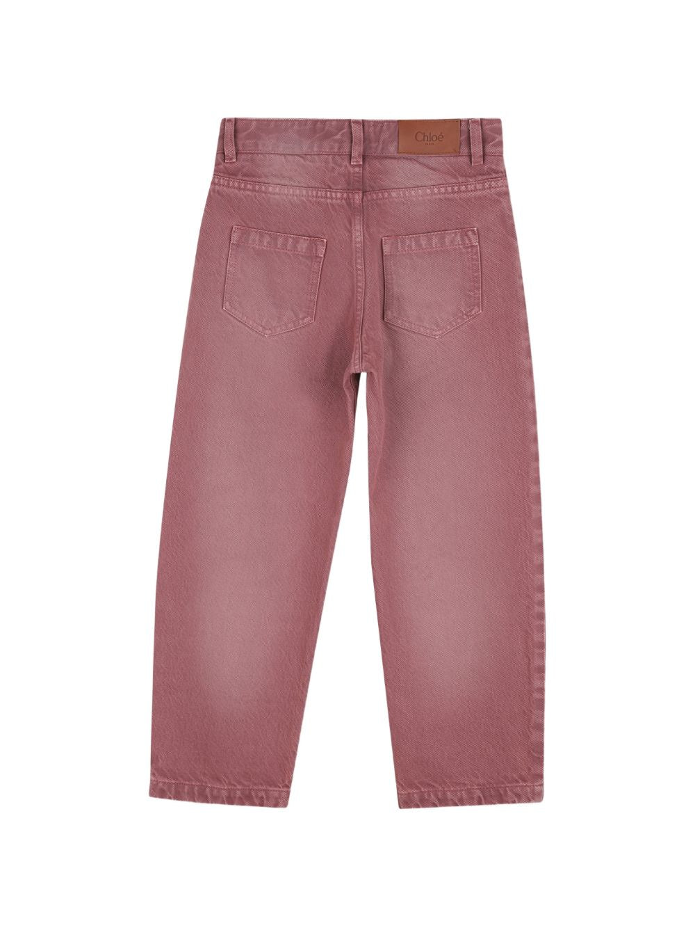 Jeans per bambina Chloé Kids rosa con design a cinque tasche C21393 Z34 CHLOE' KIDS 