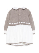 Abito per neonata Colorichiari beige con colletto alla Peter Pan FF108607 2088 9720 COLORICHIARI 