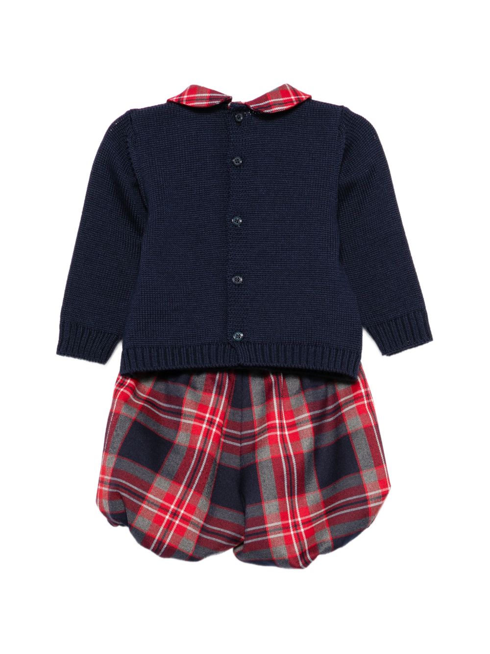 Set maglione e shorts per neonata Colorichiari multicolore con design tartan FF218762 2088a 60 COLORICHIARI 