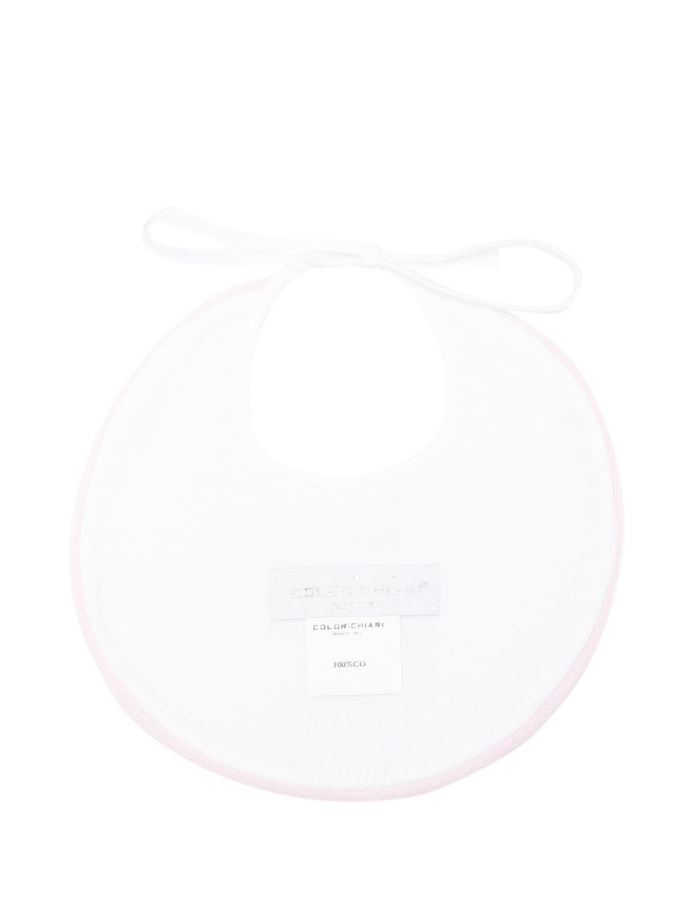 Bavaglino per neonata Colorichiari bianco con dettagli rosa FI238593 2300a 8020 COLORICHIARI 