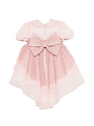 Abito per neonata Colorichiari rosa con applicazione a fiori FN108681 5028 83 COLORICHIARI 