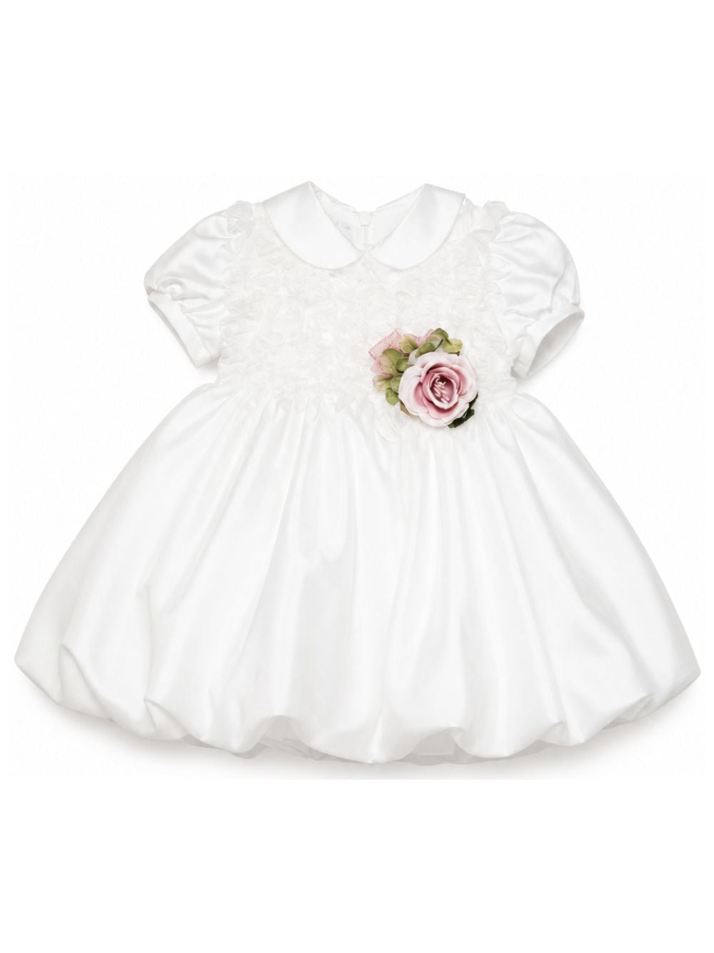 Abito per neonata Colorichiari bianco con ruches FN108685 3232 20 COLORICHIARI 