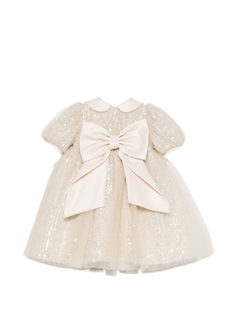 Abito per neonata Colorichiari beige con decorazione con paillettes FN108686 5039c 21 COLORICHIARI 