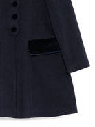 Cappotto per bambina Colorichiari blu navy con orlo a smerlo FN118850 3030a 60 COLORICHIARI KIDS 