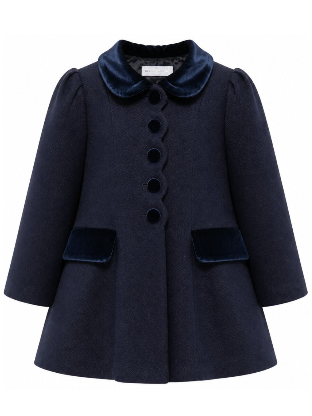 Cappotto per bambina Colorichiari blu navy con orlo a smerlo FN118850 3030a 60 COLORICHIARI 