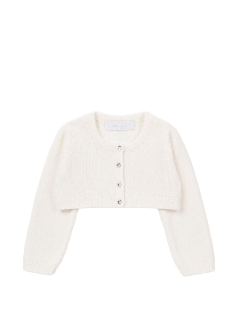 Cardigan per neonata Colorichiari bianco con design lavorato a maglia FN878822 2088 20 COLORICHIARI 