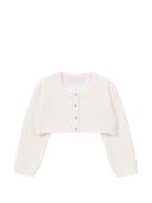 Cardigan per neonata Colorichiari bianco con design lavorato a maglia FN878822 2088 20 COLORICHIARI 