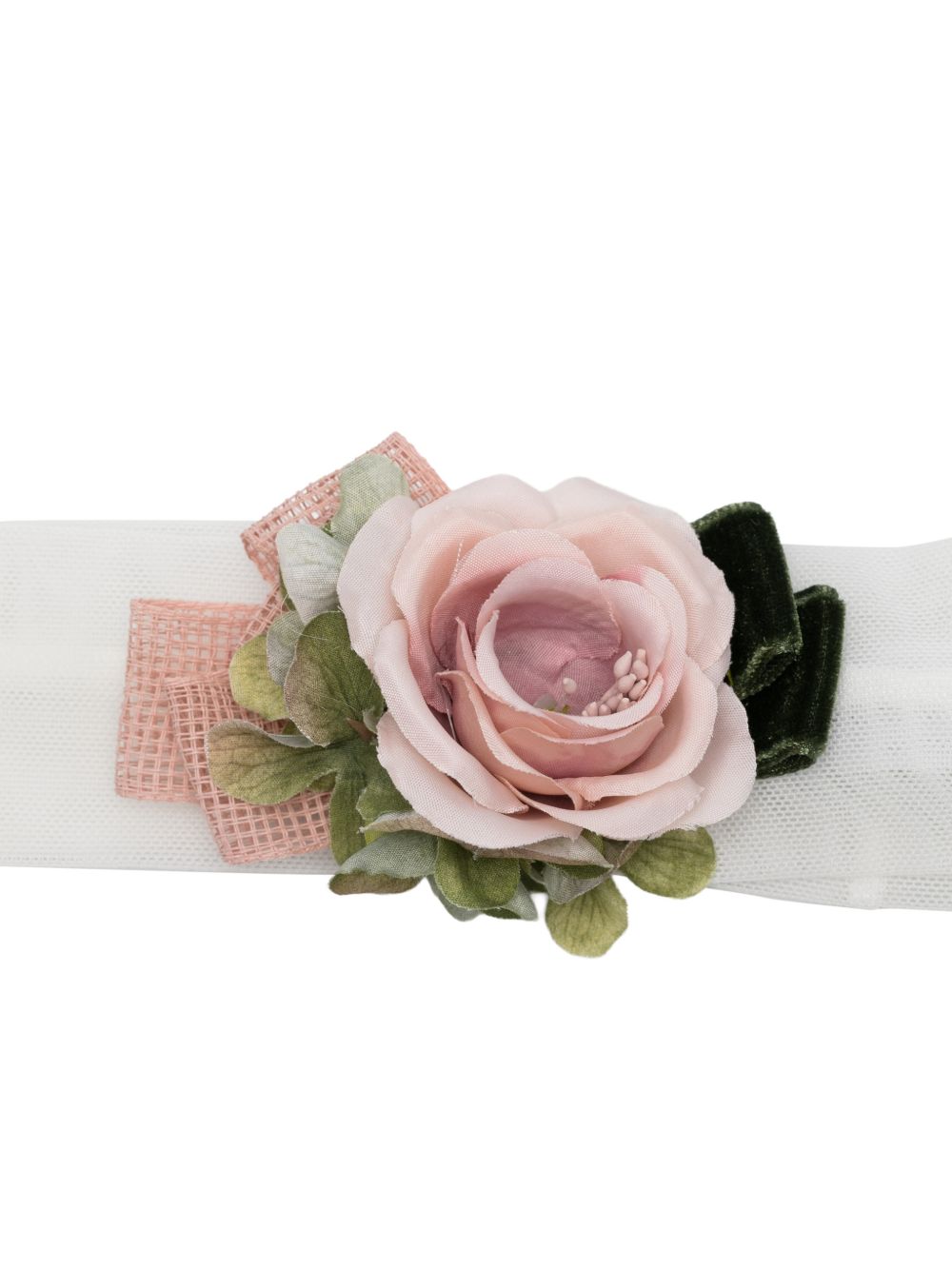 Fascia per neonata Colorichiari bianca con decorazione a fiore FN978860 AF807 83 COLORICHIARI 