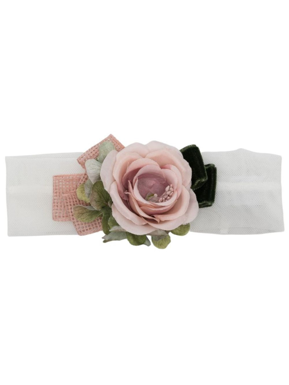 Fascia per neonata Colorichiari bianca con decorazione a fiore FN978860 AF807 83 COLORICHIARI 