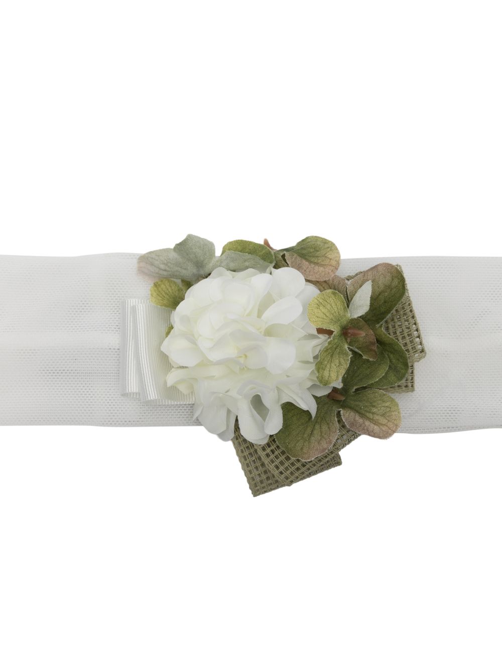 Fascia per neonata Colorichiari bianca con trama in tulle FN978864 AF813 30 COLORICHIARI 